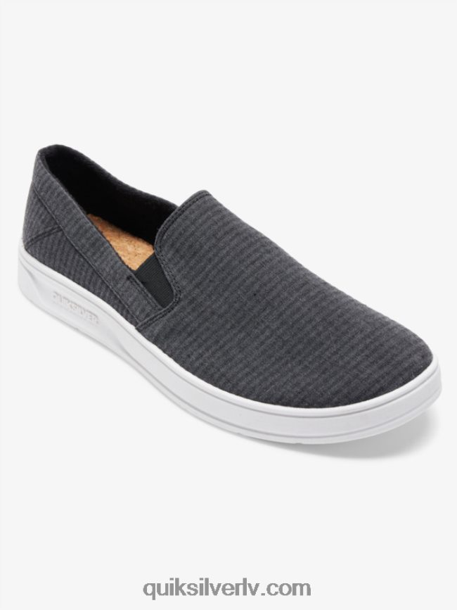 vīriešiem Quiksilver ostas piestātnes slip-on kurpes melns 88064R1288