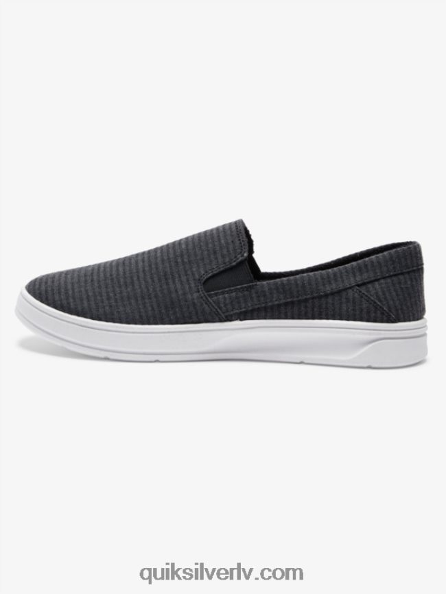 vīriešiem Quiksilver ostas piestātnes slip-on kurpes melns 88064R1288