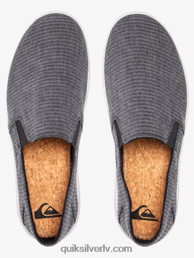 vīriešiem Quiksilver ostas piestātnes slip-on kurpes melns 88064R1288
