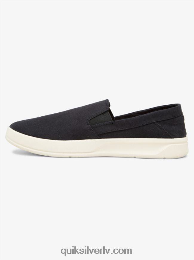 vīriešiem Quiksilver ostas piestātnes slip-on kurpes melns balts 88064R1290