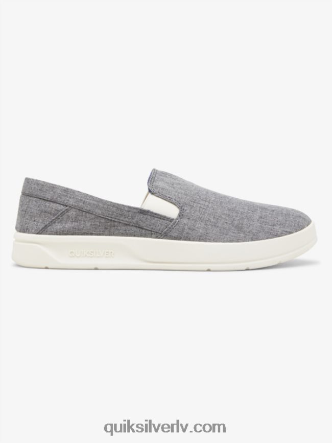 vīriešiem Quiksilver ostas piestātnes slip-on kurpes pelēks/balts 88064R1291