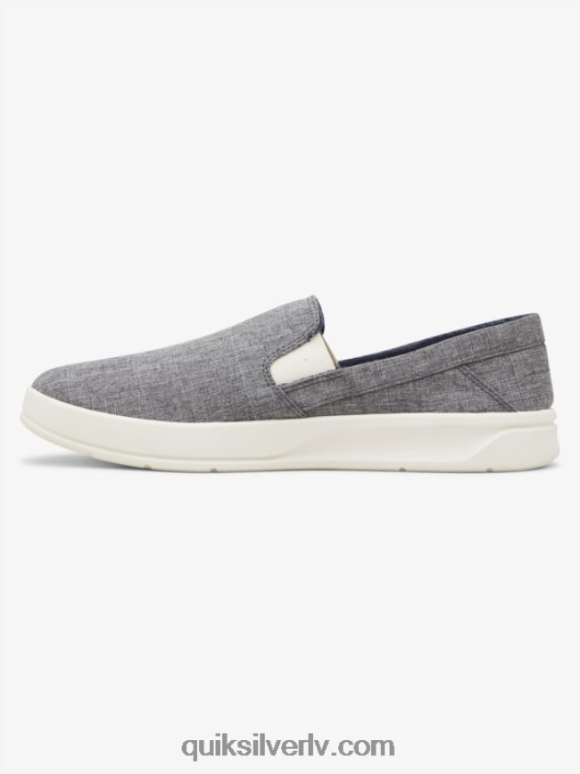 vīriešiem Quiksilver ostas piestātnes slip-on kurpes pelēks/balts 88064R1291
