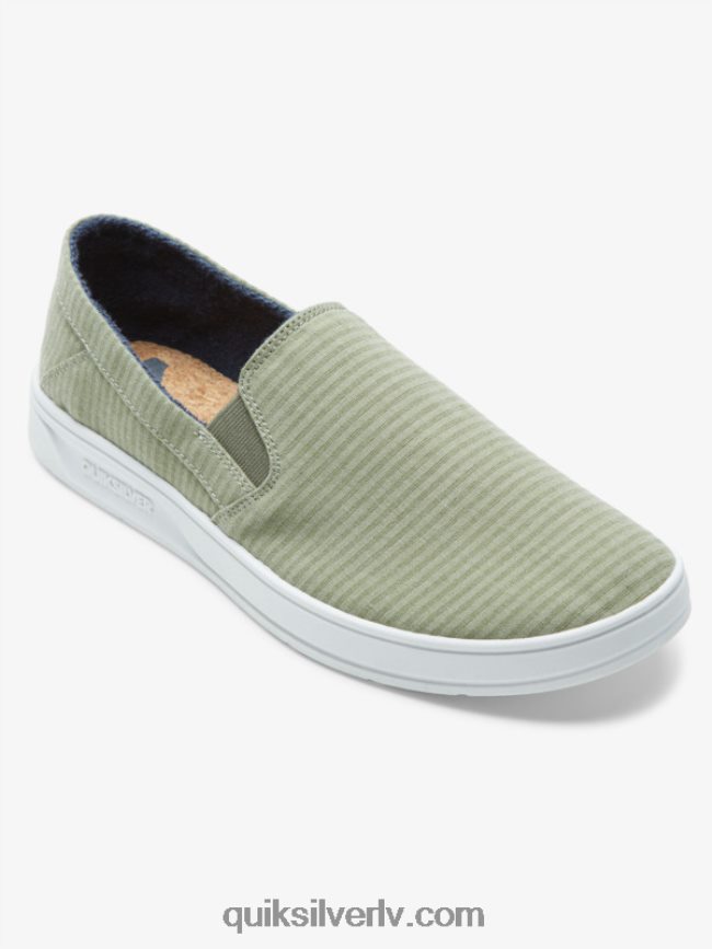 vīriešiem Quiksilver ostas piestātnes slip-on kurpes zaļš 1 88064R1289