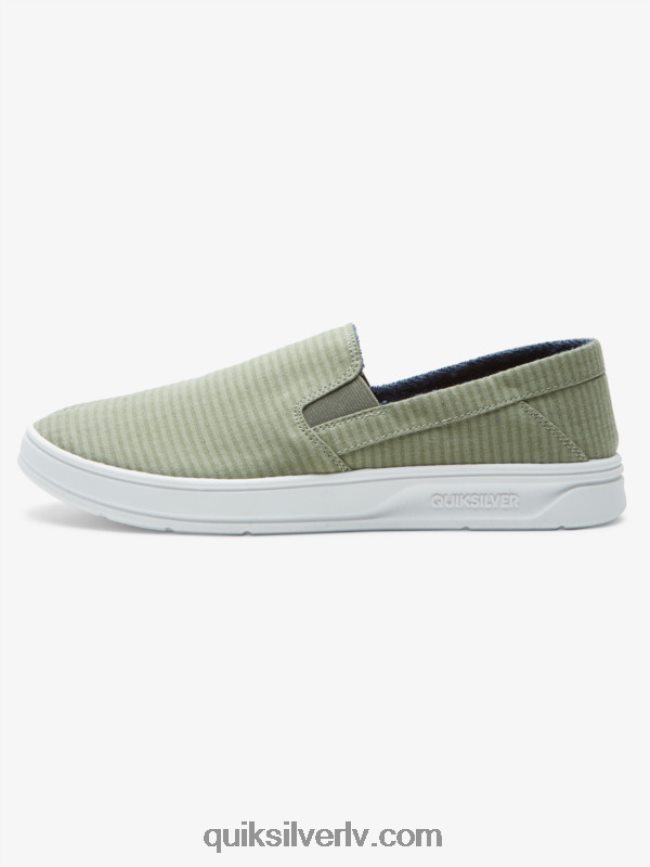 vīriešiem Quiksilver ostas piestātnes slip-on kurpes zaļš 1 88064R1289