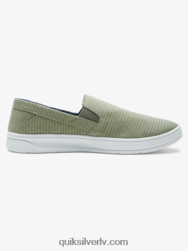 vīriešiem Quiksilver ostas piestātnes slip-on kurpes zaļš 1 88064R1289