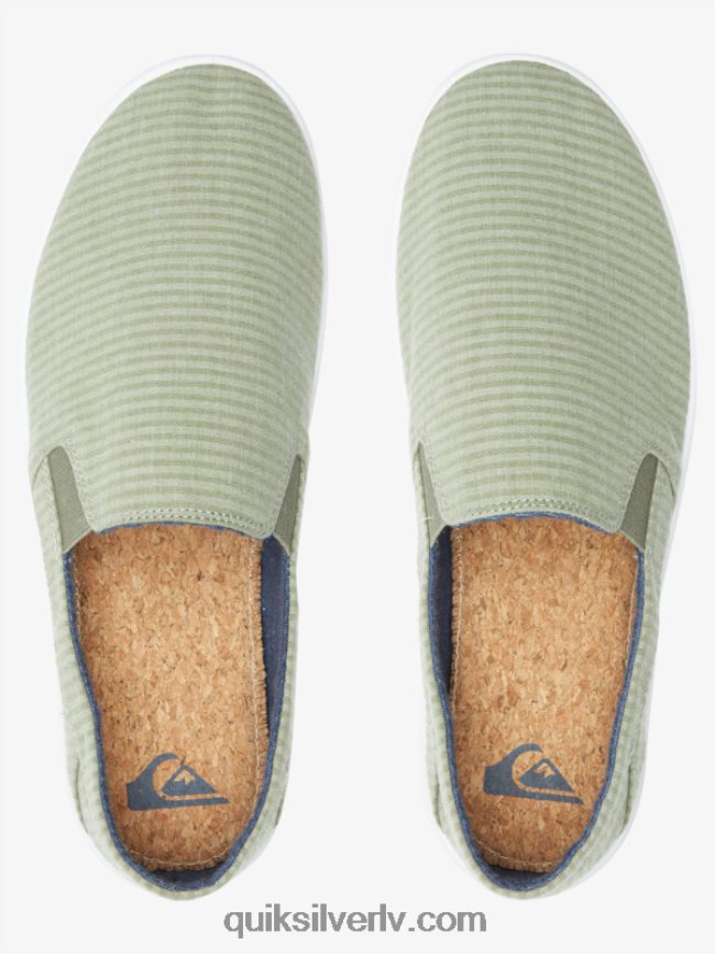 vīriešiem Quiksilver ostas piestātnes slip-on kurpes zaļš 1 88064R1289