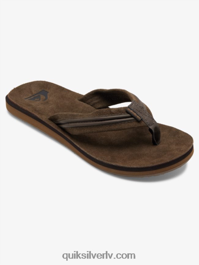 vīriešiem Quiksilver carver ādas sandales brūns 88064R1773