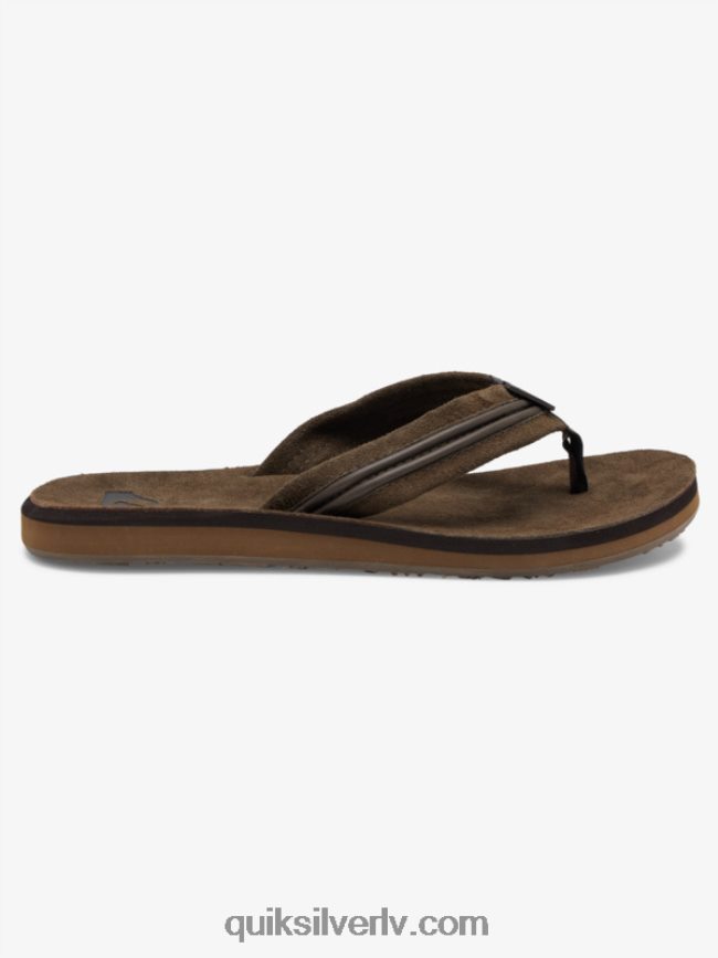 vīriešiem Quiksilver carver ādas sandales brūns 88064R1773