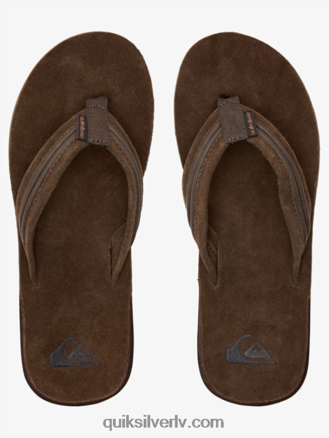 vīriešiem Quiksilver carver ādas sandales brūns 88064R1773