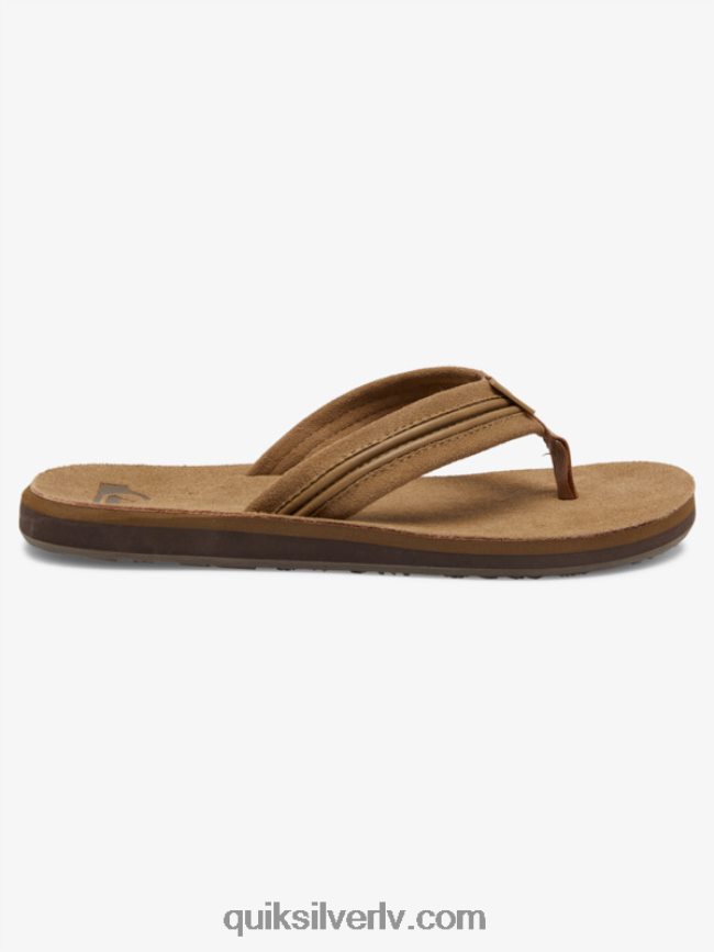 vīriešiem Quiksilver carver ādas sandales iedegums - ciets 88064R1774