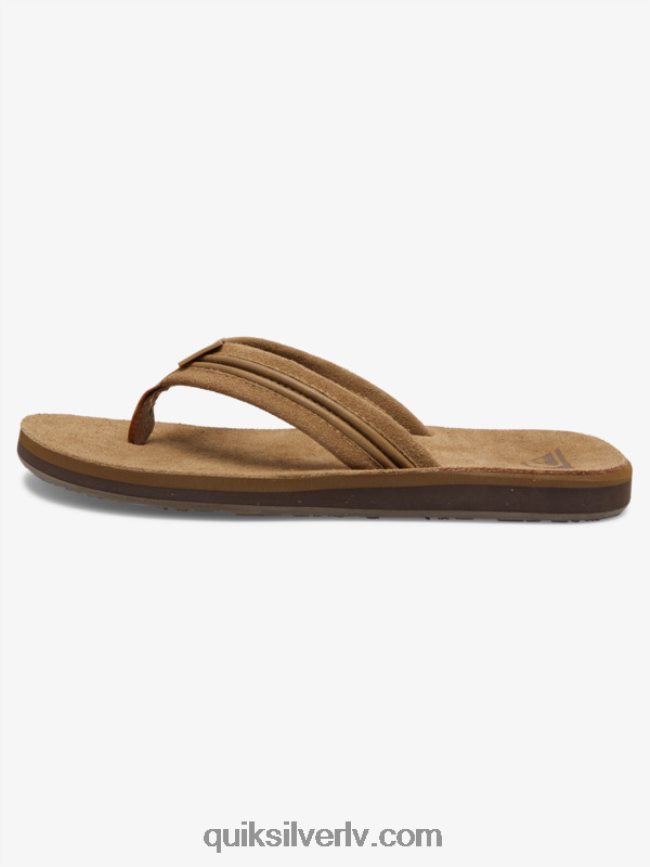vīriešiem Quiksilver carver ādas sandales iedegums - ciets 88064R1774