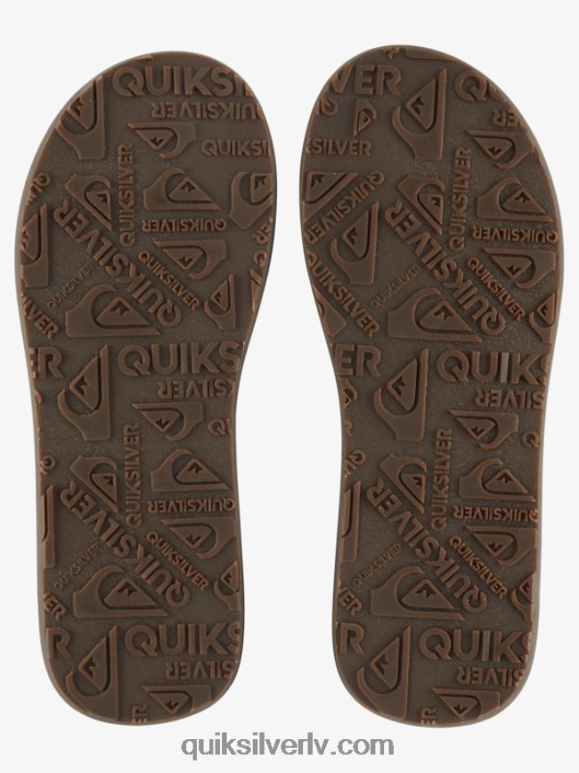 vīriešiem Quiksilver carver ādas sandales iedegums - ciets 88064R1774