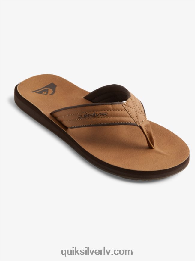 vīriešiem Quiksilver carver nubuka sandales iedegums - raksts_1 88064R912