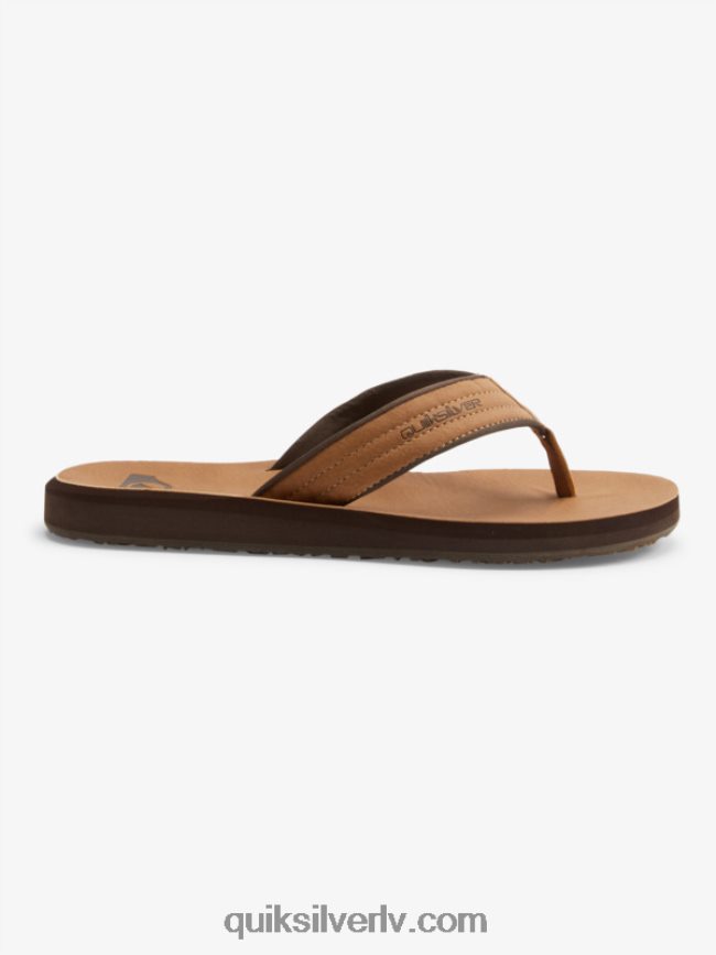 vīriešiem Quiksilver carver nubuka sandales iedegums - raksts_1 88064R912