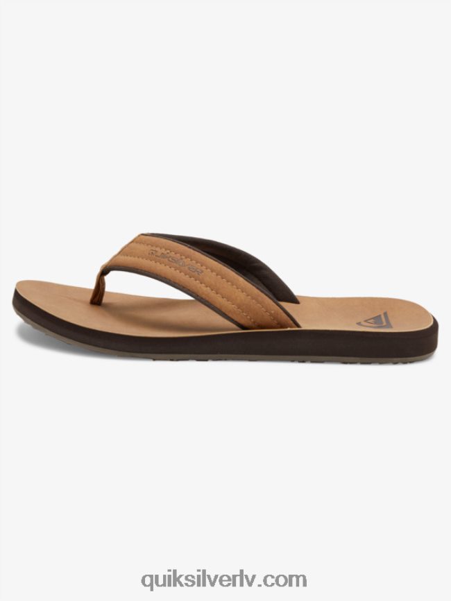 vīriešiem Quiksilver carver nubuka sandales iedegums - raksts_1 88064R912