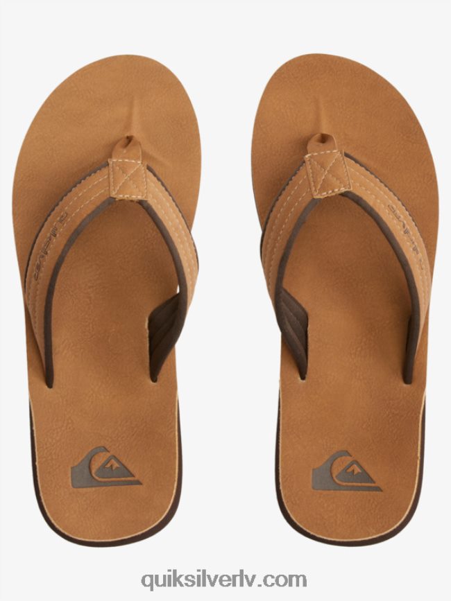 vīriešiem Quiksilver carver nubuka sandales iedegums - raksts_1 88064R912