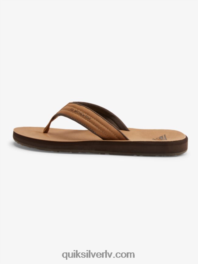 vīriešiem Quiksilver carver nubuka sandales iedegums - raksts_1 88064R912