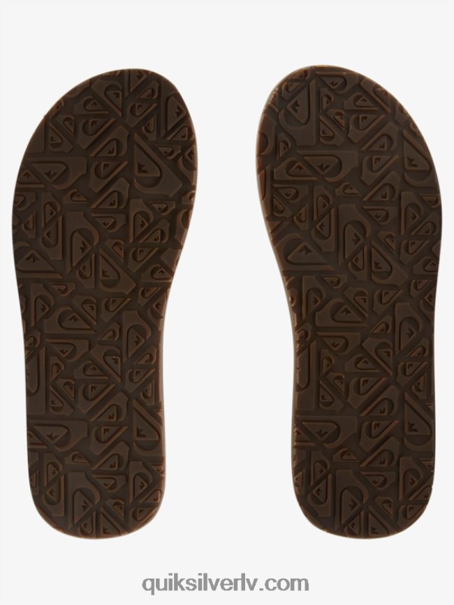 vīriešiem Quiksilver carver nubuka sandales iedegums - raksts_1 88064R912