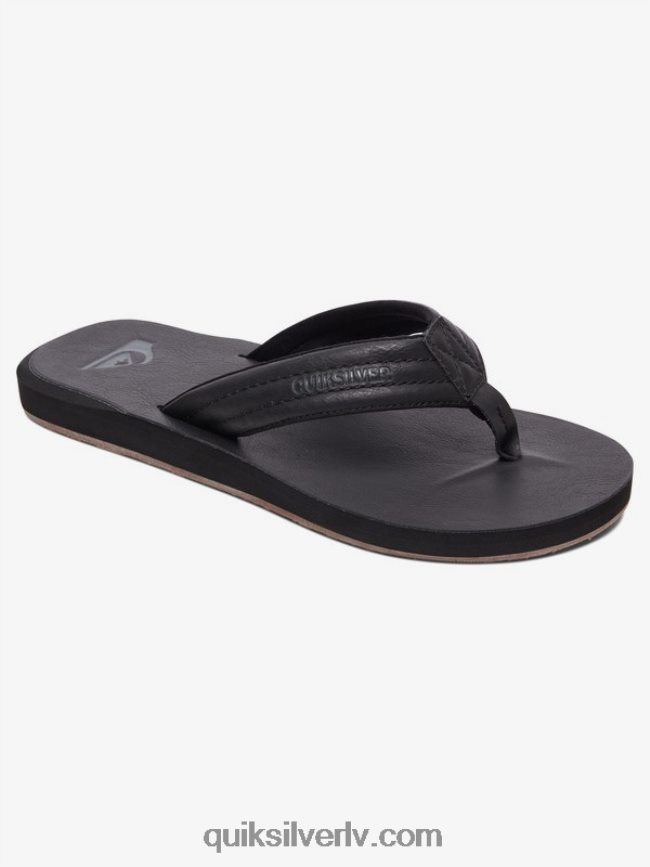 vīriešiem Quiksilver carver nubuka sandales vienkrāsains melns 88064R913