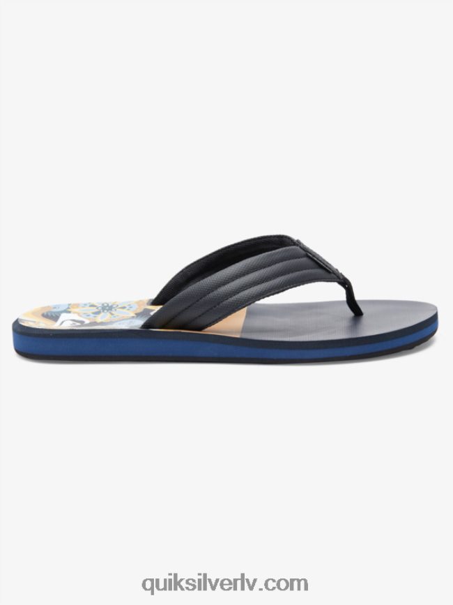 vīriešiem Quiksilver carver print sandales brūns 1 88064R617