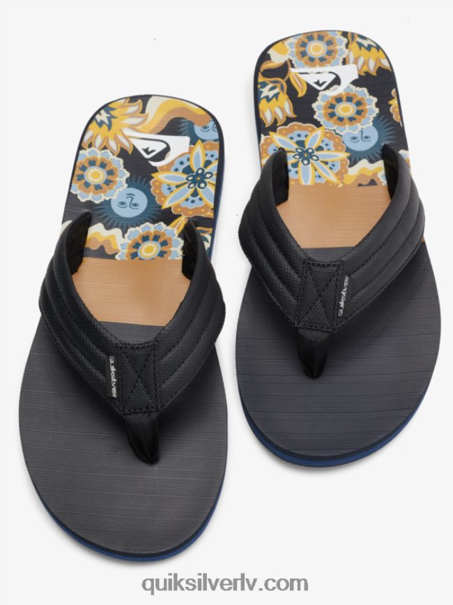 vīriešiem Quiksilver carver print sandales brūns 1 88064R617