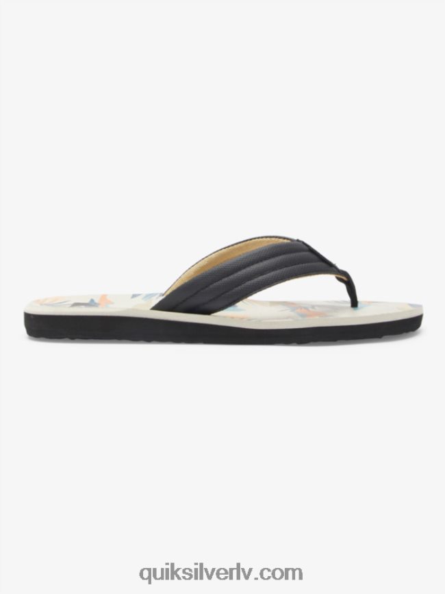vīriešiem Quiksilver carver print sandales melns/balts/zils 88064R612