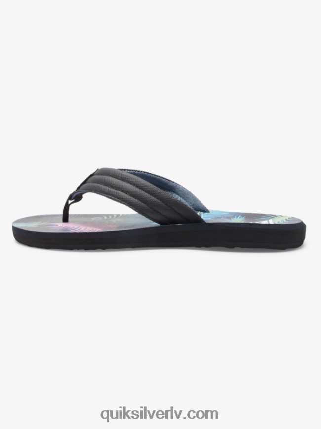vīriešiem Quiksilver carver print sandales melns/zils 88064R611