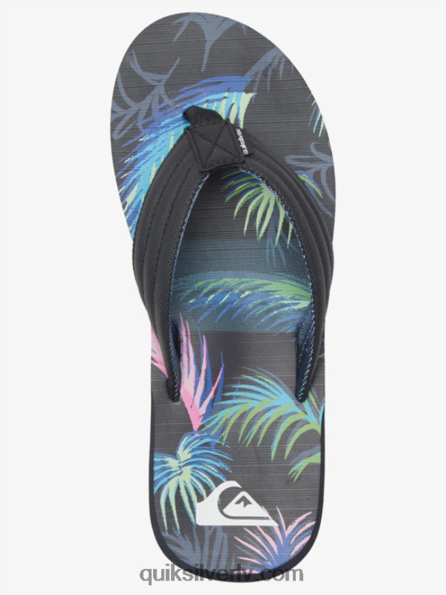 vīriešiem Quiksilver carver print sandales melns/zils 88064R611