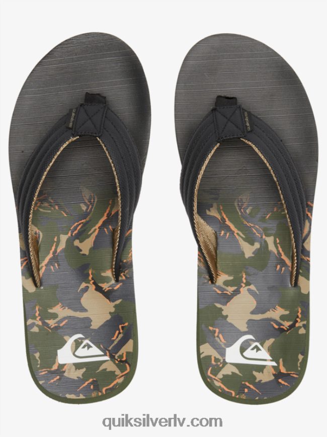 vīriešiem Quiksilver carver print sandales zaļš 1 88064R613