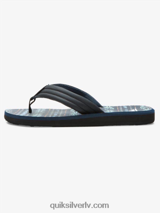 vīriešiem Quiksilver carver print sandales zils/melns 88064R616