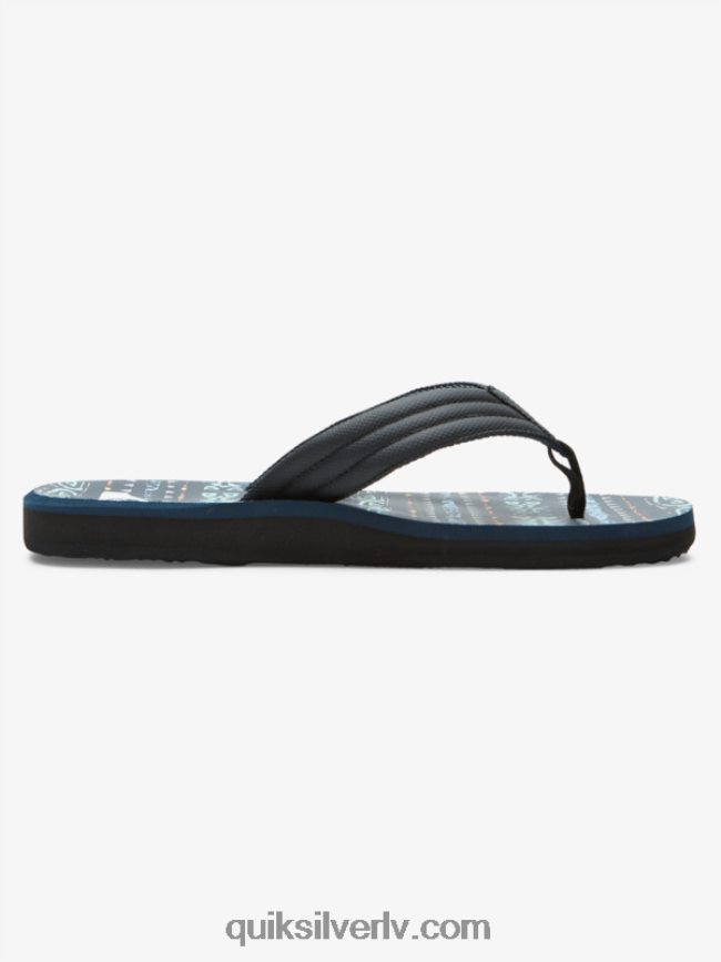 vīriešiem Quiksilver carver print sandales zils/melns 88064R616