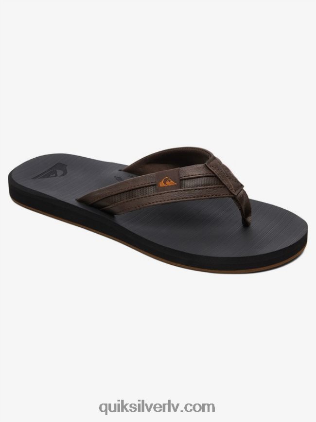 vīriešiem Quiksilver carver squish sandales brūns/melns 88064R937
