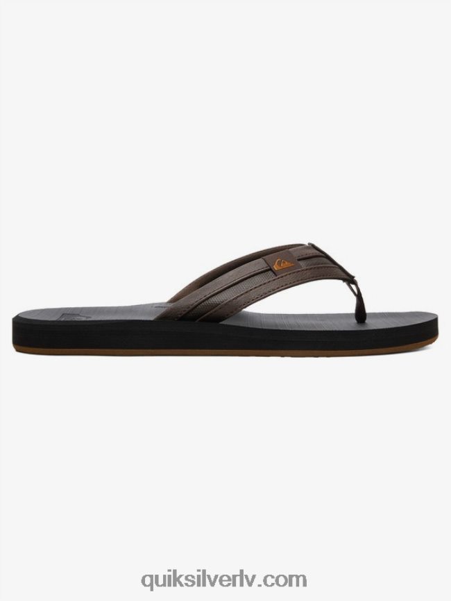 vīriešiem Quiksilver carver squish sandales brūns/melns 88064R937
