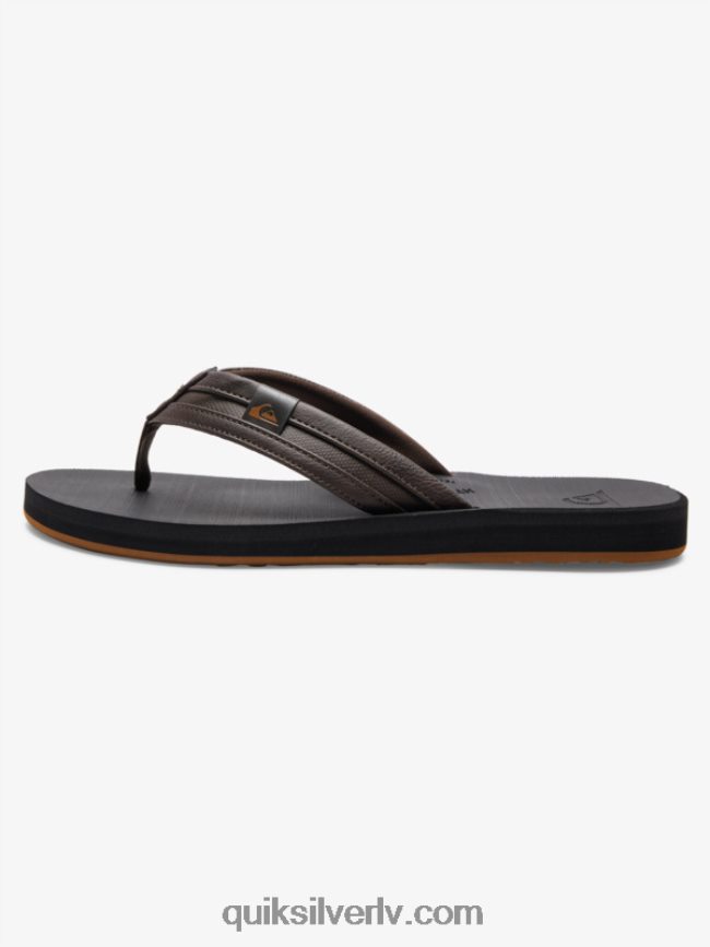 vīriešiem Quiksilver carver squish sandales brūns/melns 88064R937