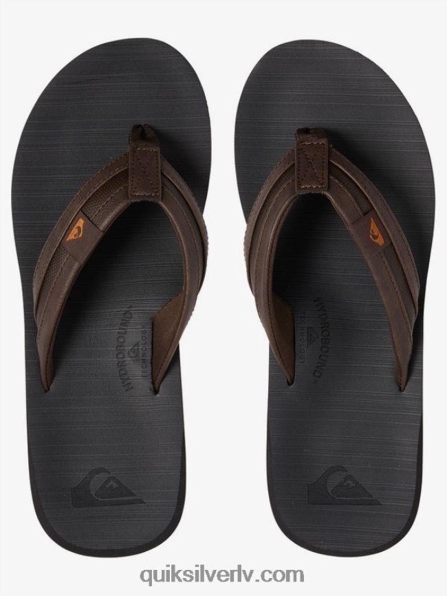 vīriešiem Quiksilver carver squish sandales brūns/melns 88064R937