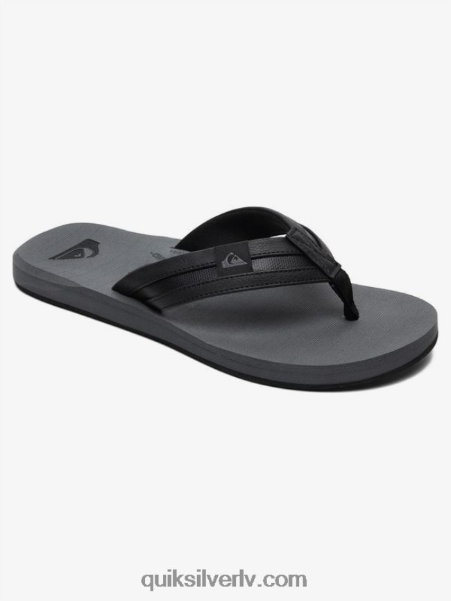 vīriešiem Quiksilver carver squish sandales melns/pelēks 88064R936