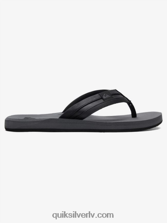 vīriešiem Quiksilver carver squish sandales melns/pelēks 88064R936