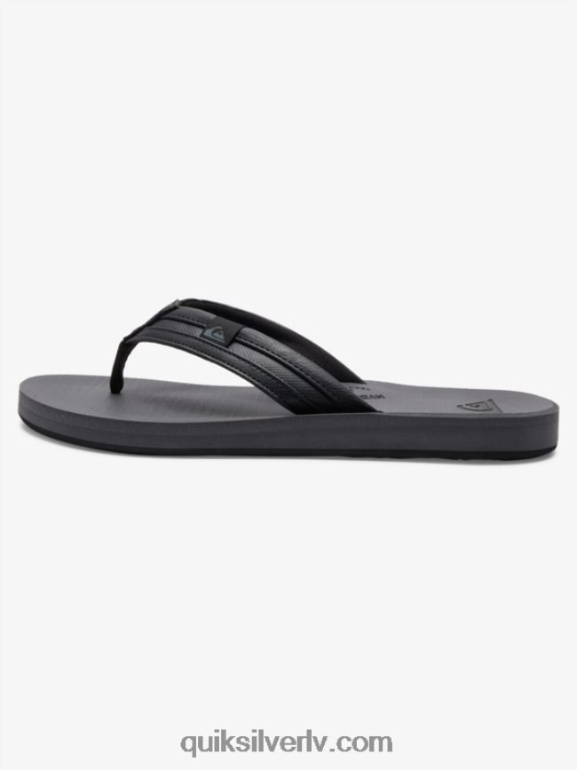 vīriešiem Quiksilver carver squish sandales melns/pelēks 88064R936
