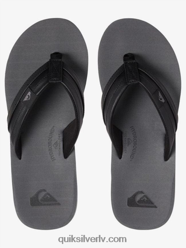 vīriešiem Quiksilver carver squish sandales melns/pelēks 88064R936