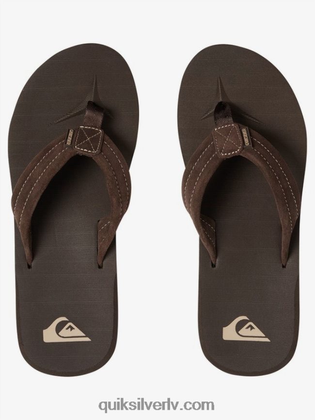 vīriešiem Quiksilver carver zamšādas ādas sandales demitasse - ciets 88064R1631
