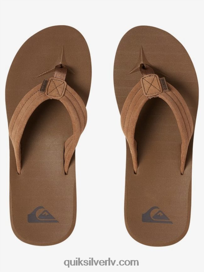 vīriešiem Quiksilver carver zamšādas ādas sandales iedegums - ciets 88064R1633