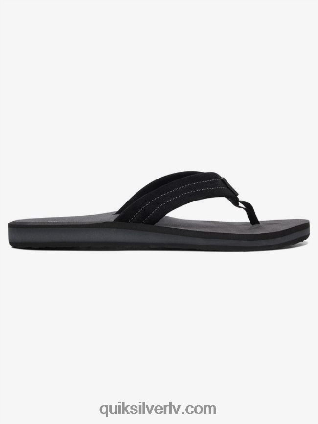 vīriešiem Quiksilver carver zamšādas ādas sandales vienkrāsains melns 88064R1632