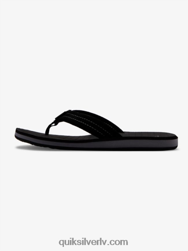 vīriešiem Quiksilver carver zamšādas ādas sandales vienkrāsains melns 88064R1632