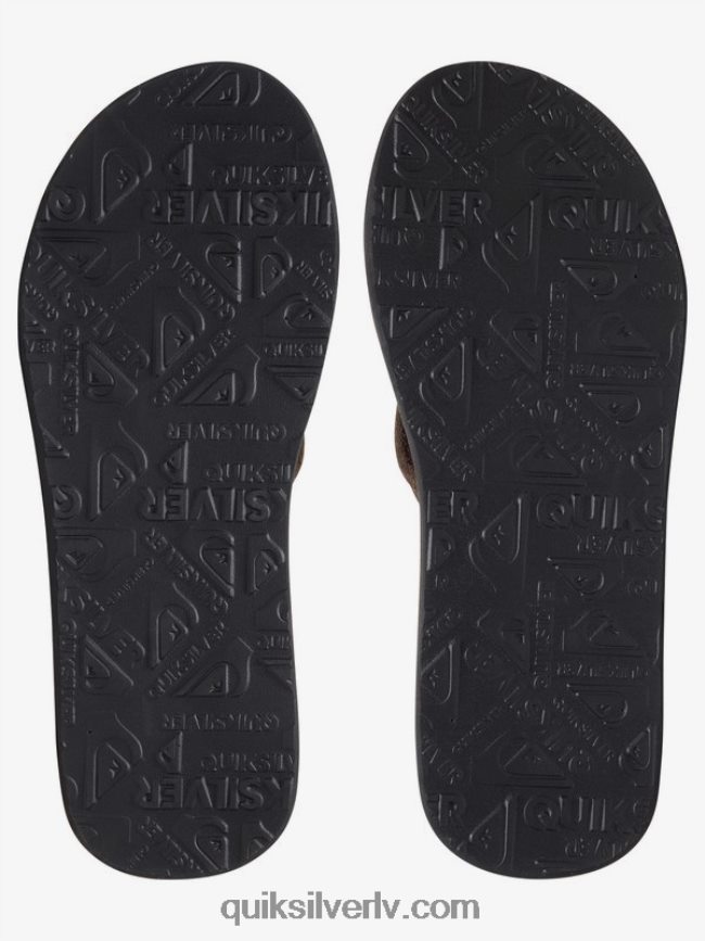 vīriešiem Quiksilver carver zamšādas ādas sandales vienkrāsains melns 88064R1632