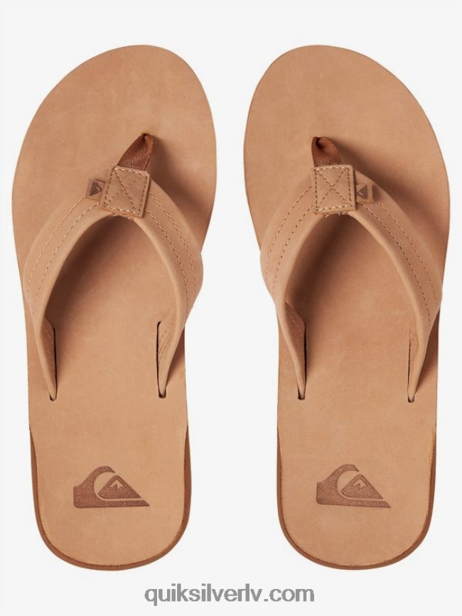 vīriešiem Quiksilver erreka ādas sandales iedegums - ciets 88064R1186