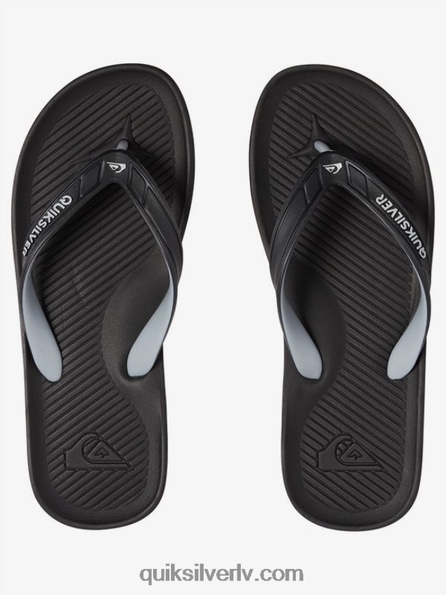 vīriešiem Quiksilver haleiwa flip-flops melns/pelēks 88064R1648