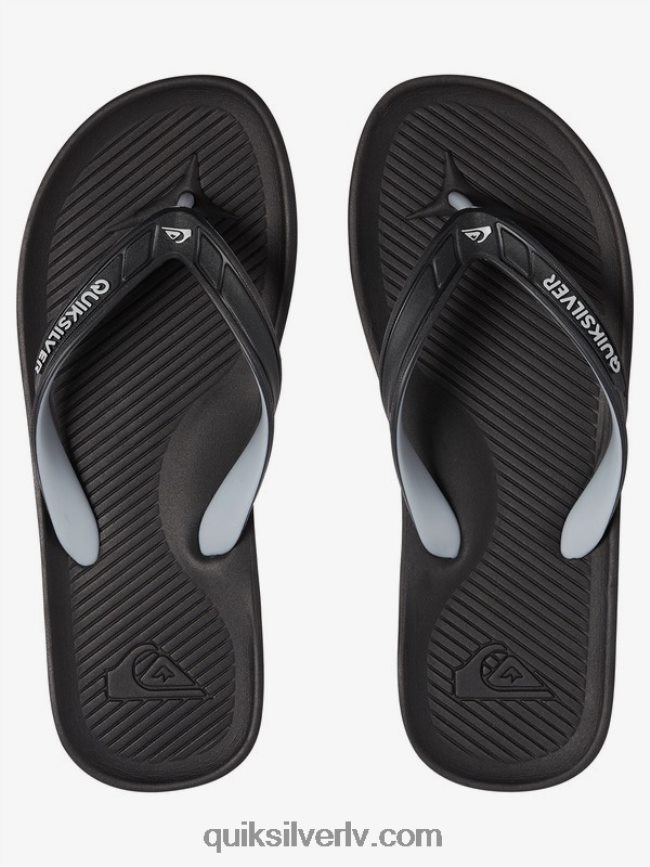 vīriešiem Quiksilver haleiwa flip-flops melns/pelēks 88064R1648