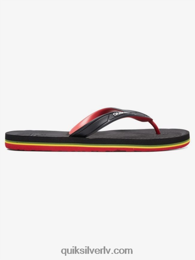 vīriešiem Quiksilver haleiwa flip-flops melns/sarkans/zaļš 88064R1649