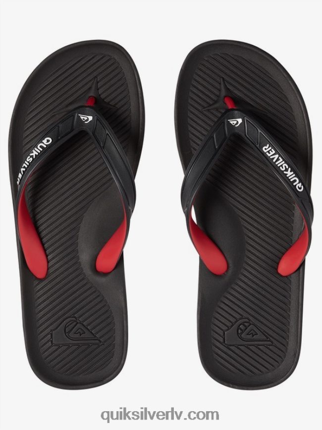 vīriešiem Quiksilver haleiwa flip-flops melns/sarkans/zaļš 88064R1649