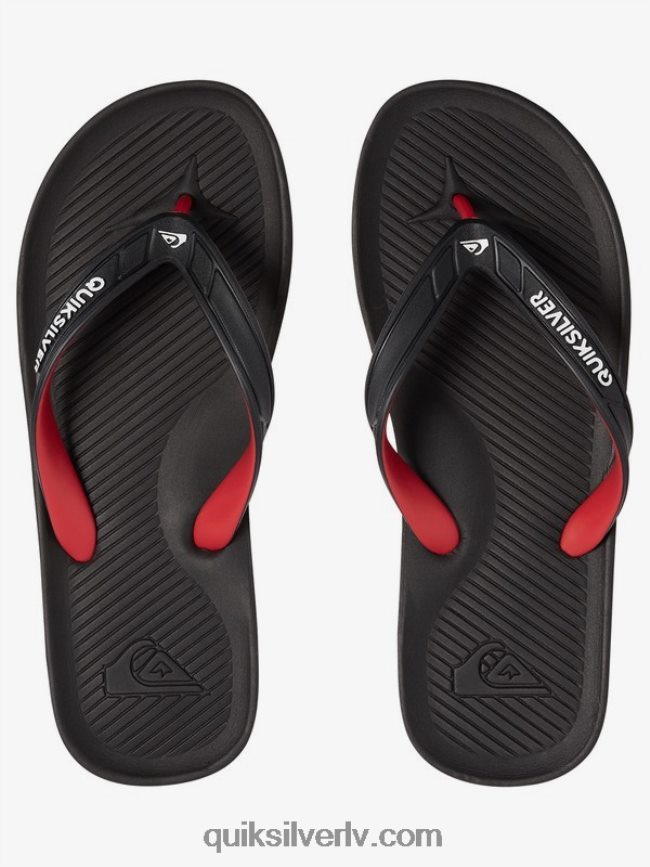 vīriešiem Quiksilver haleiwa flip-flops melns/sarkans/zaļš 88064R1649